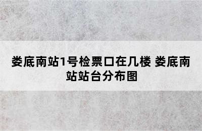 娄底南站1号检票口在几楼 娄底南站站台分布图